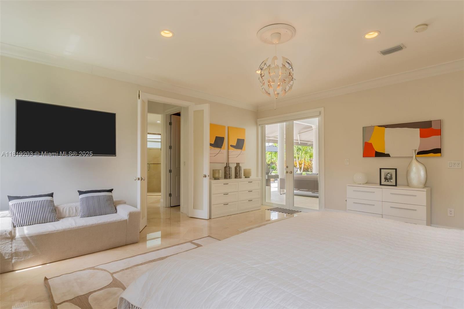 9532 Southwest 124th Terrace Miami, FL 33176 - Photo 10 of 30 a living room with furniture and a flat screen tv