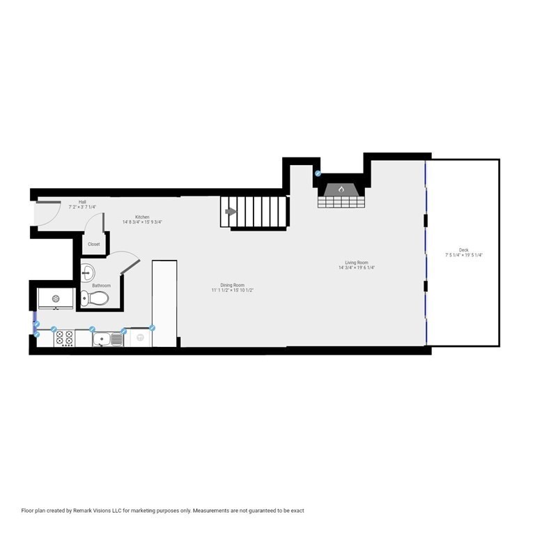 220 Commercial Street, Unit 5A Boston, MA 02109 - Photo 39 of 40 a picture of a floor plan