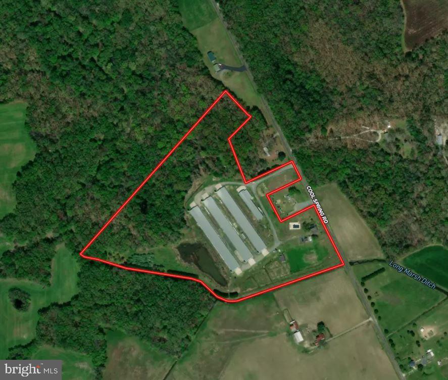 an aerial view of a backyard