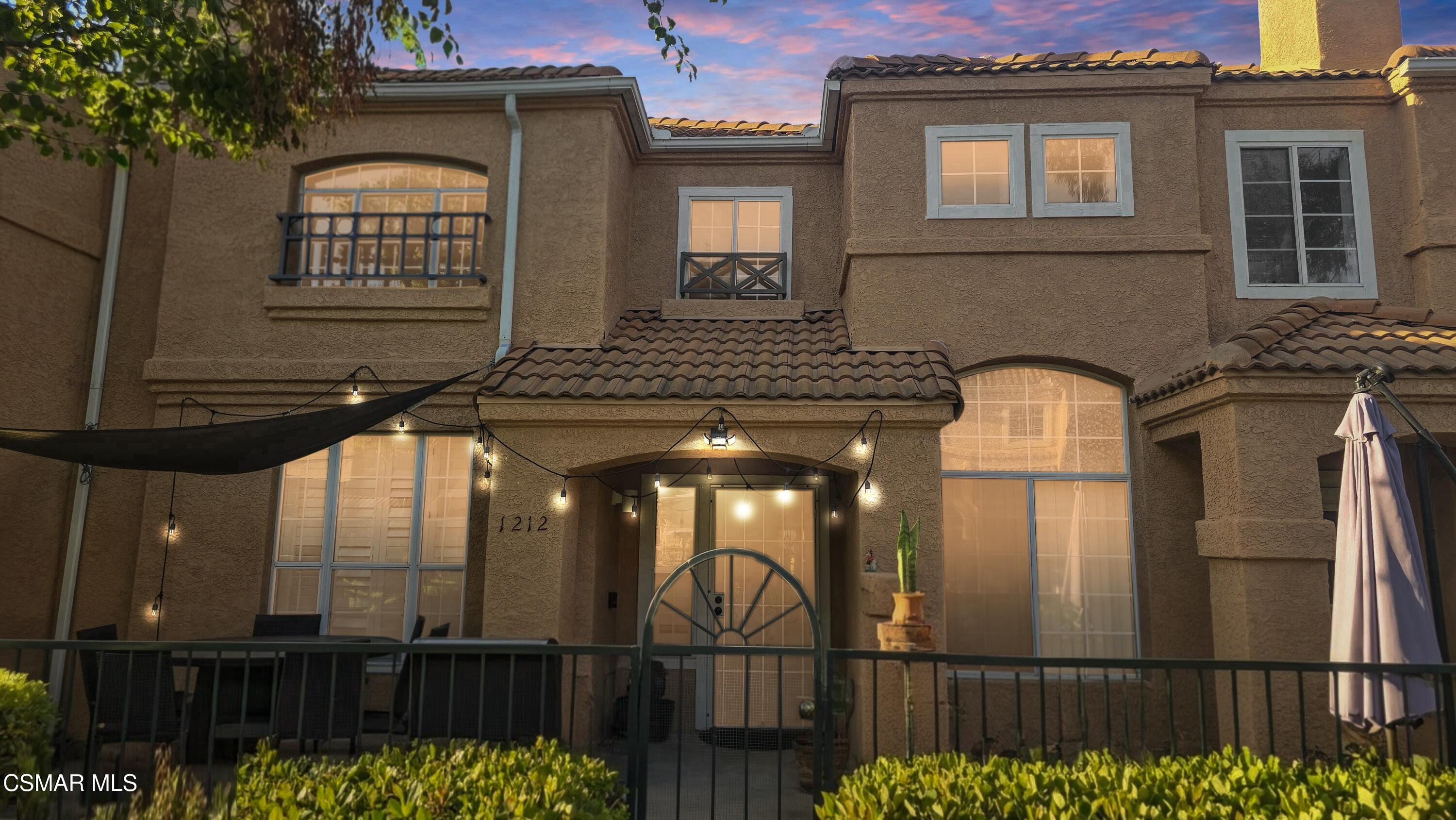 a front view of a house