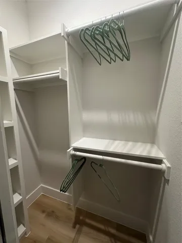 a close view of closet