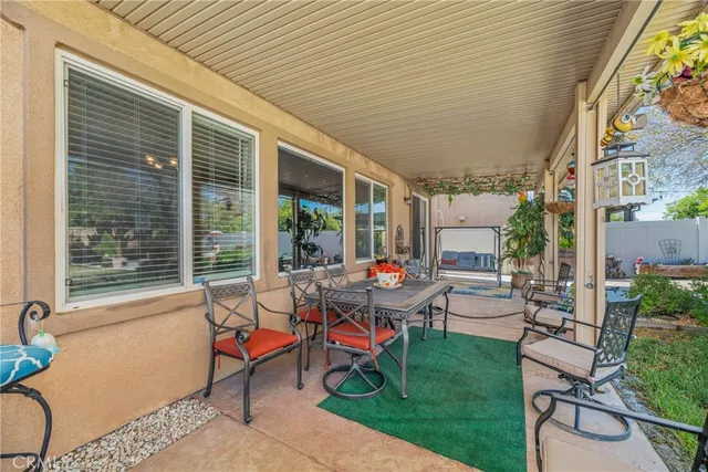 a outdoor space with furniture