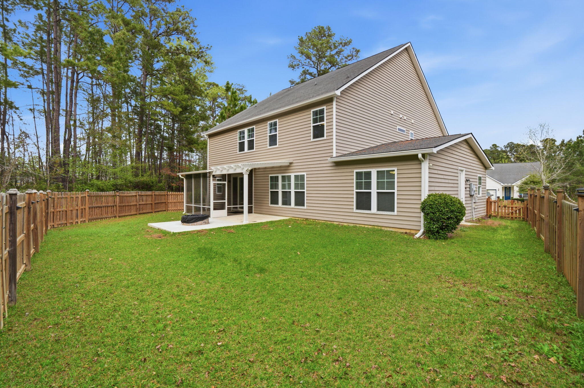 2307 Hummingbird Lane Summerville, SC 29483 - Photo 63 of 63 Back Yard Fire Pit Pergola