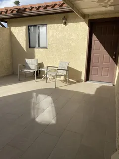 a garden view with a lake view