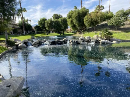 a front view of house with a garden