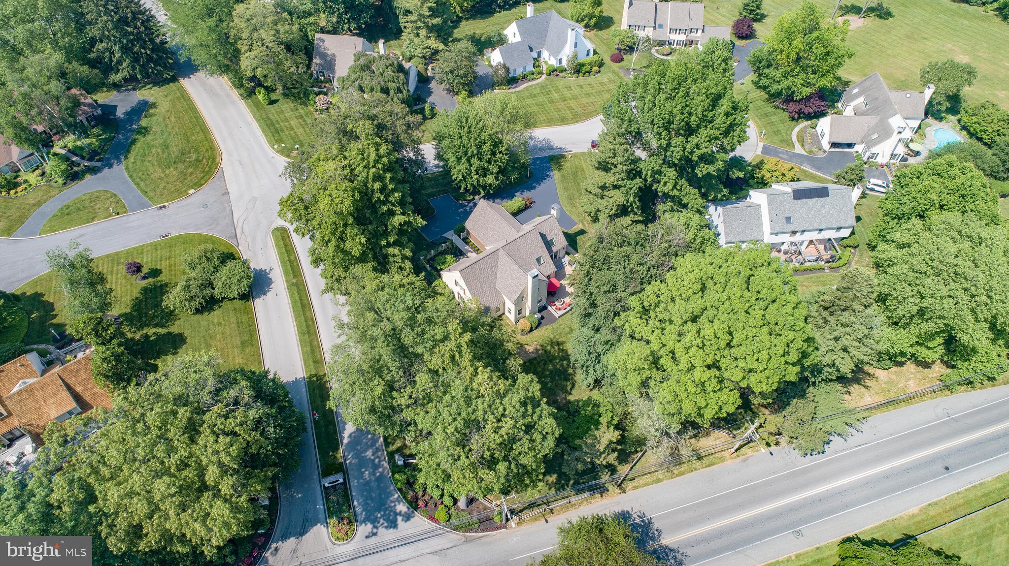 2 Ringneck Lane Wayne, PA 19087 - Photo 40 of 42 an aerial view of a house with a yard and garden
