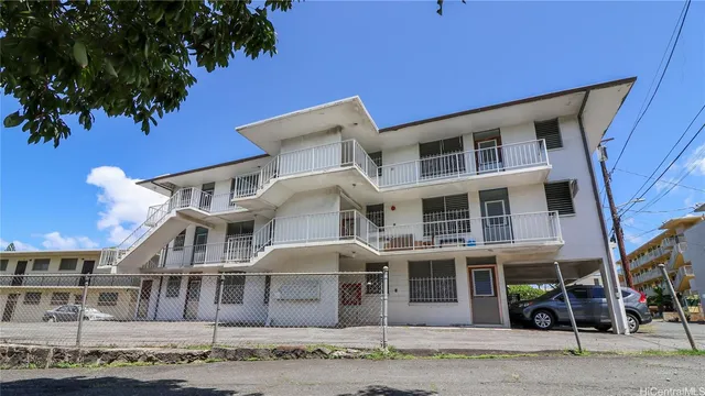 a front view of a building