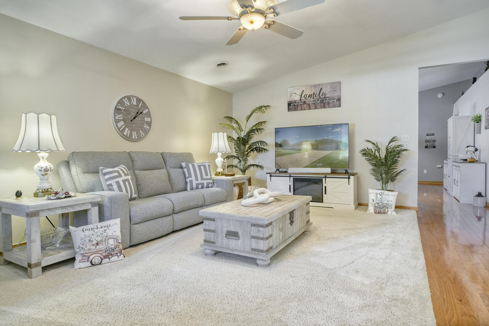 9815 Hart Street St. John, IN 46373 - Photo 6 of 19 a living room with furniture and a chandelier