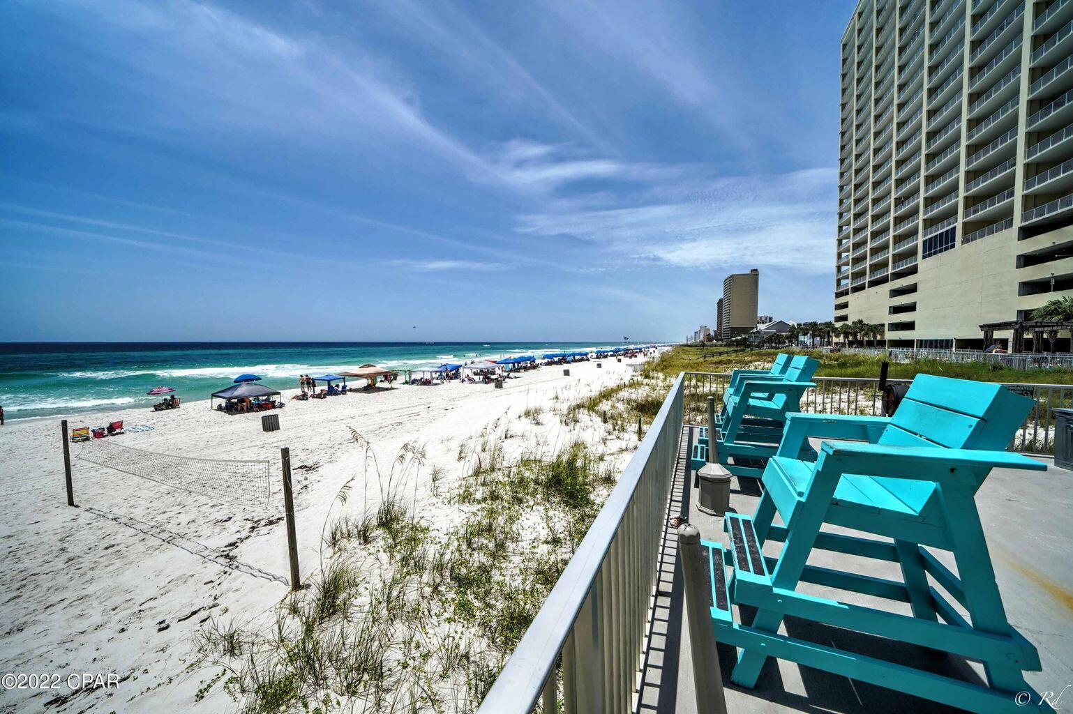 14401 Front Beach Road, Unit 434 Panama City Beach, FL 32413 - Photo 18 of 36 a view of swimming pool with outdoor seating