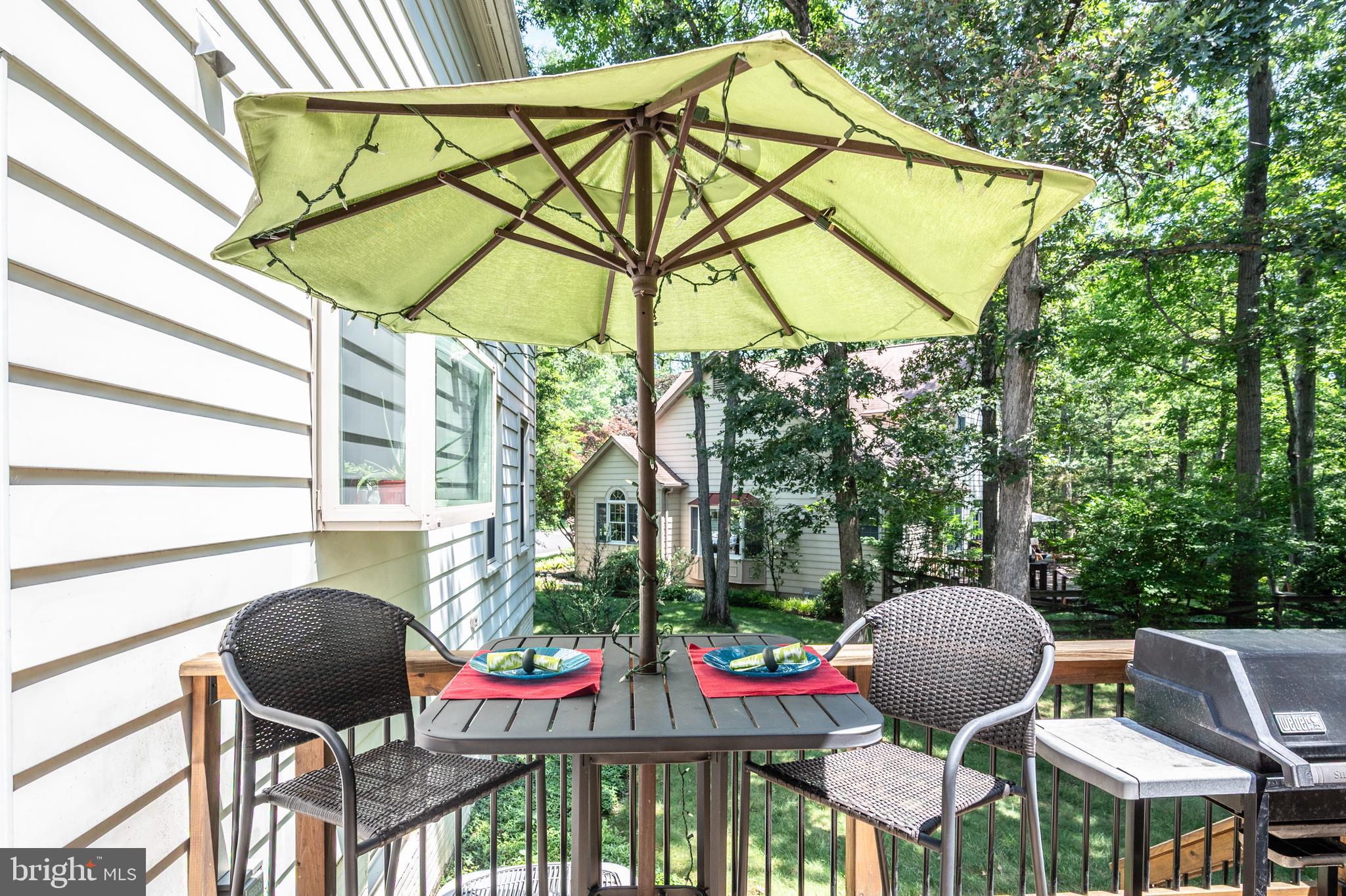6909 Trillium Lane Springfield, VA 22152 - Photo 16 of 36 a backyard of a house with table and chairs
