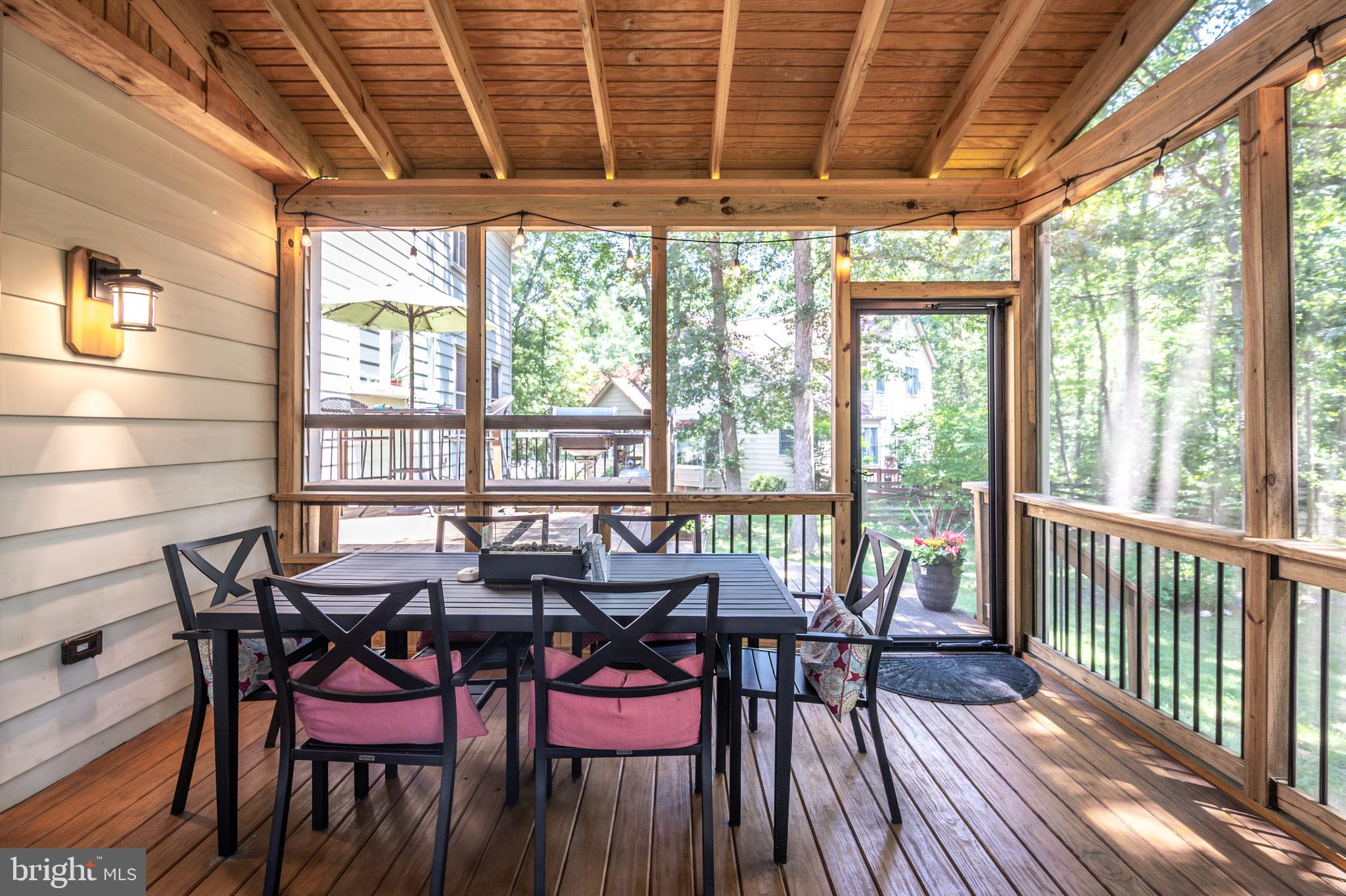 6909 Trillium Lane Springfield, VA 22152 - Photo 9 of 36 a dining room with furniture large windows and wooden floor