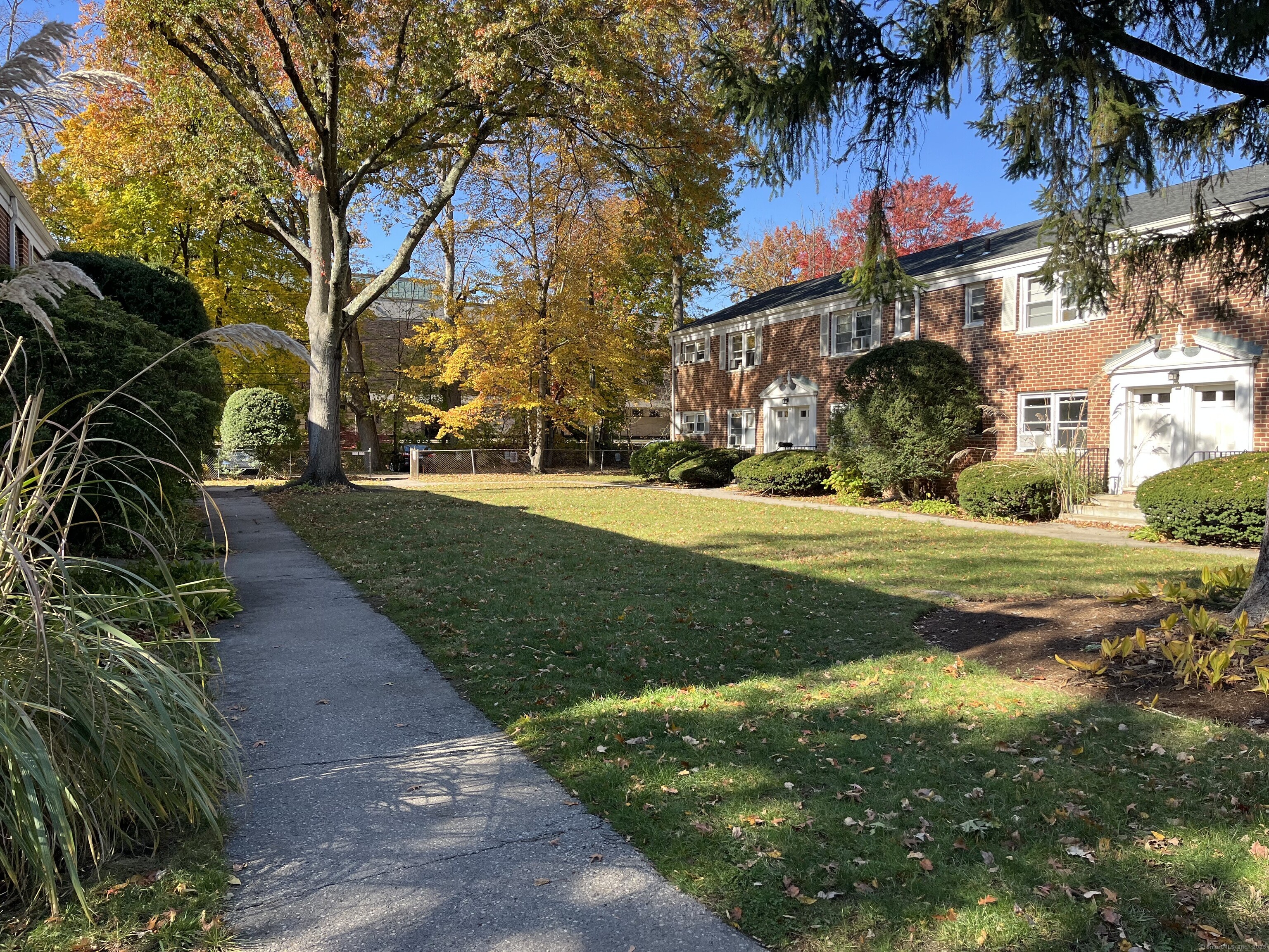 a view of a yard in front of house