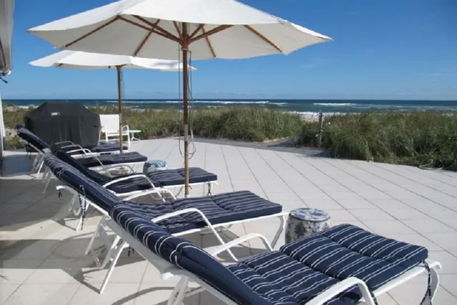 a outdoor view with a sitting space