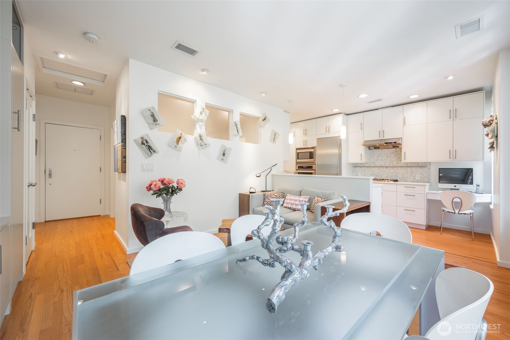 3601 South McClellan Street, Unit 8 Seattle, WA 98144 - Photo 8 of 23 a living room with furniture and a chandelier