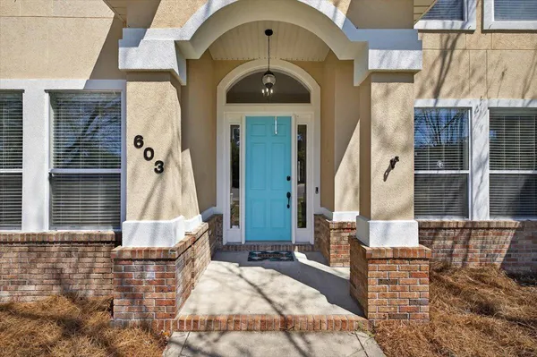 a front view of a house with a