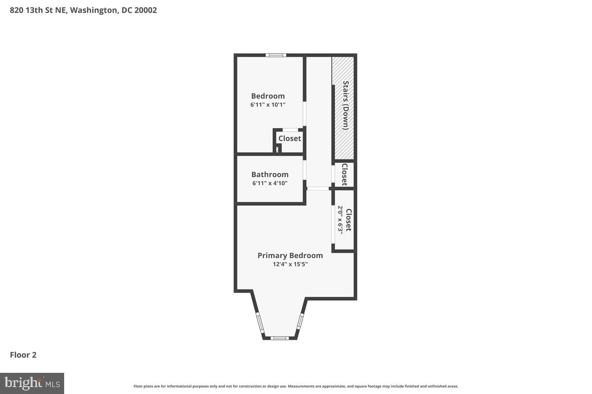 820 13th Street Northeast Washington, DC 20002 - Photo 36 of 38 a picture of a floor plan