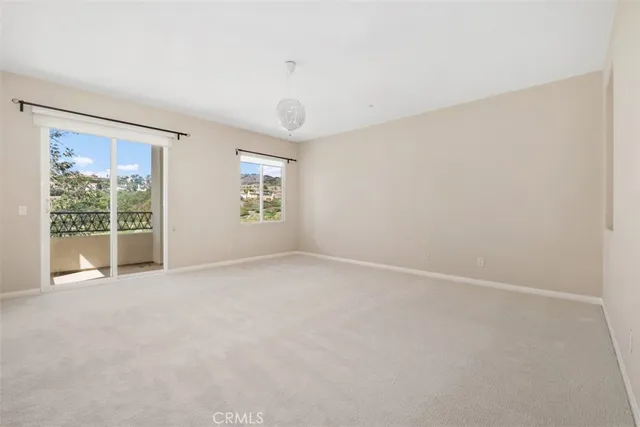 a view of a garden with an ocean