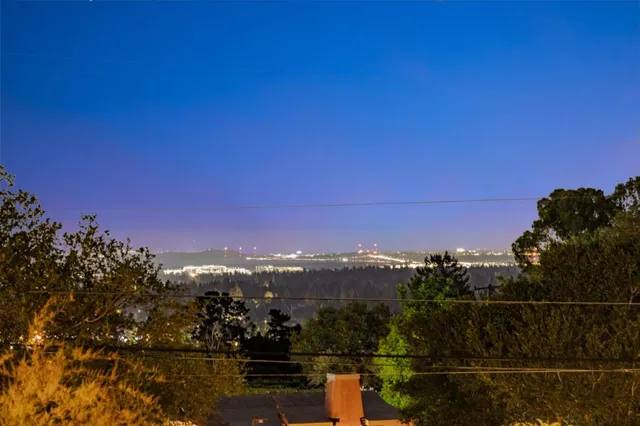a view of city and mountain