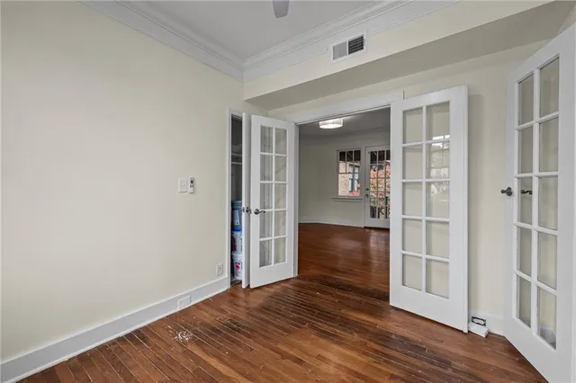 wooden floor in an empty room