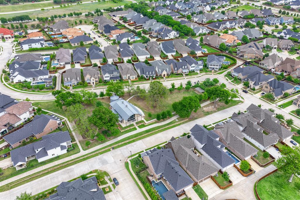 918 Sydney Lane Allen, TX 75013 - Photo 40 of 40 Community Park view of a residential area with numerous houses featuring varied architectural styles and dark-colored roofs