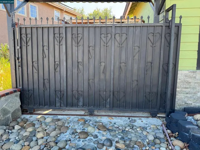 a view of a wooden fence