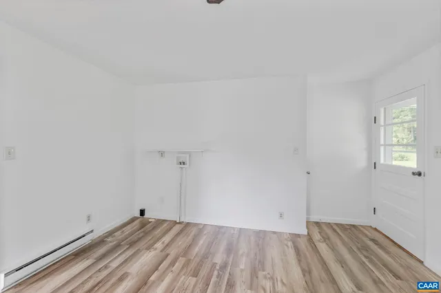 a view of wooden floor in a room