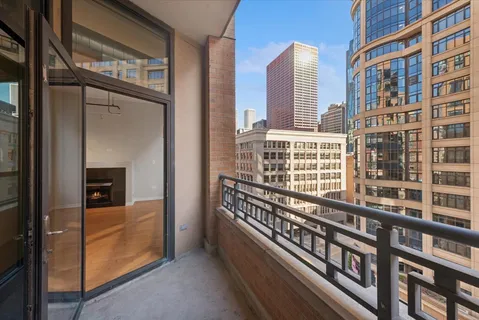 a view of balcony with city view