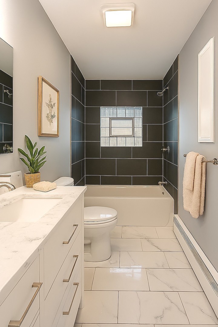 55 Cherry Drive Kankakee, IL 60901 - Photo 21 of 42 a bathroom with a toilet and a shower