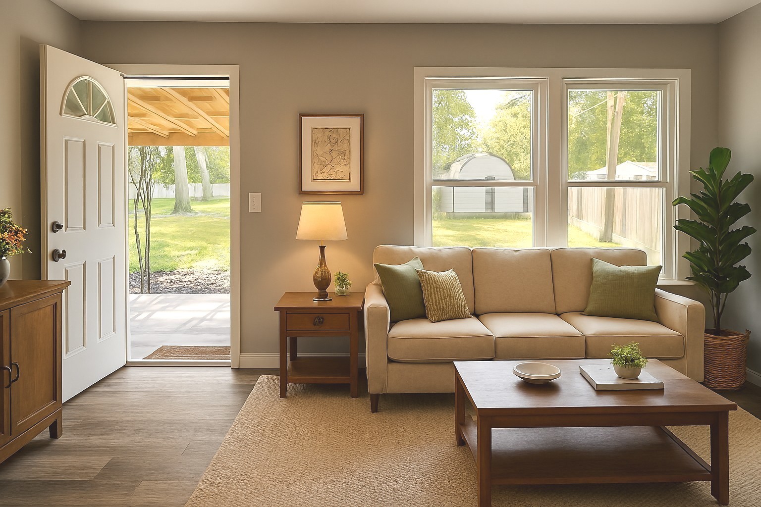 55 Cherry Drive Kankakee, IL 60901 - Photo 29 of 42 a living room with furniture and a large window