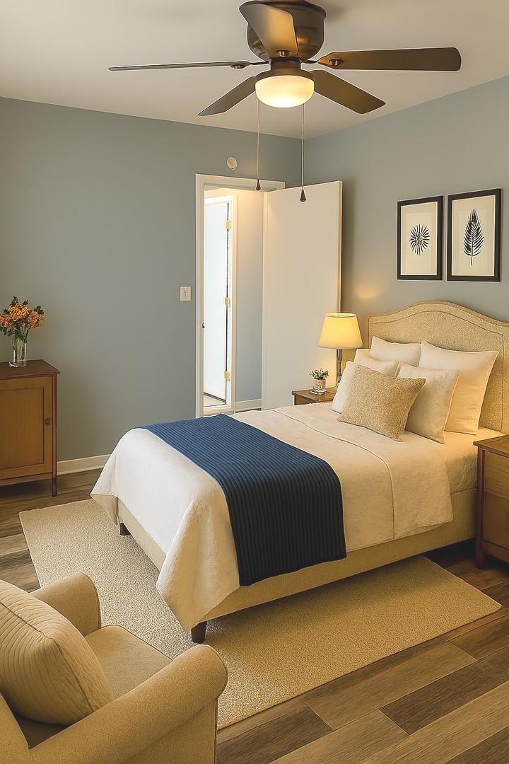 55 Cherry Drive Kankakee, IL 60901 - Photo 37 of 42 a bedroom with bed and a couch