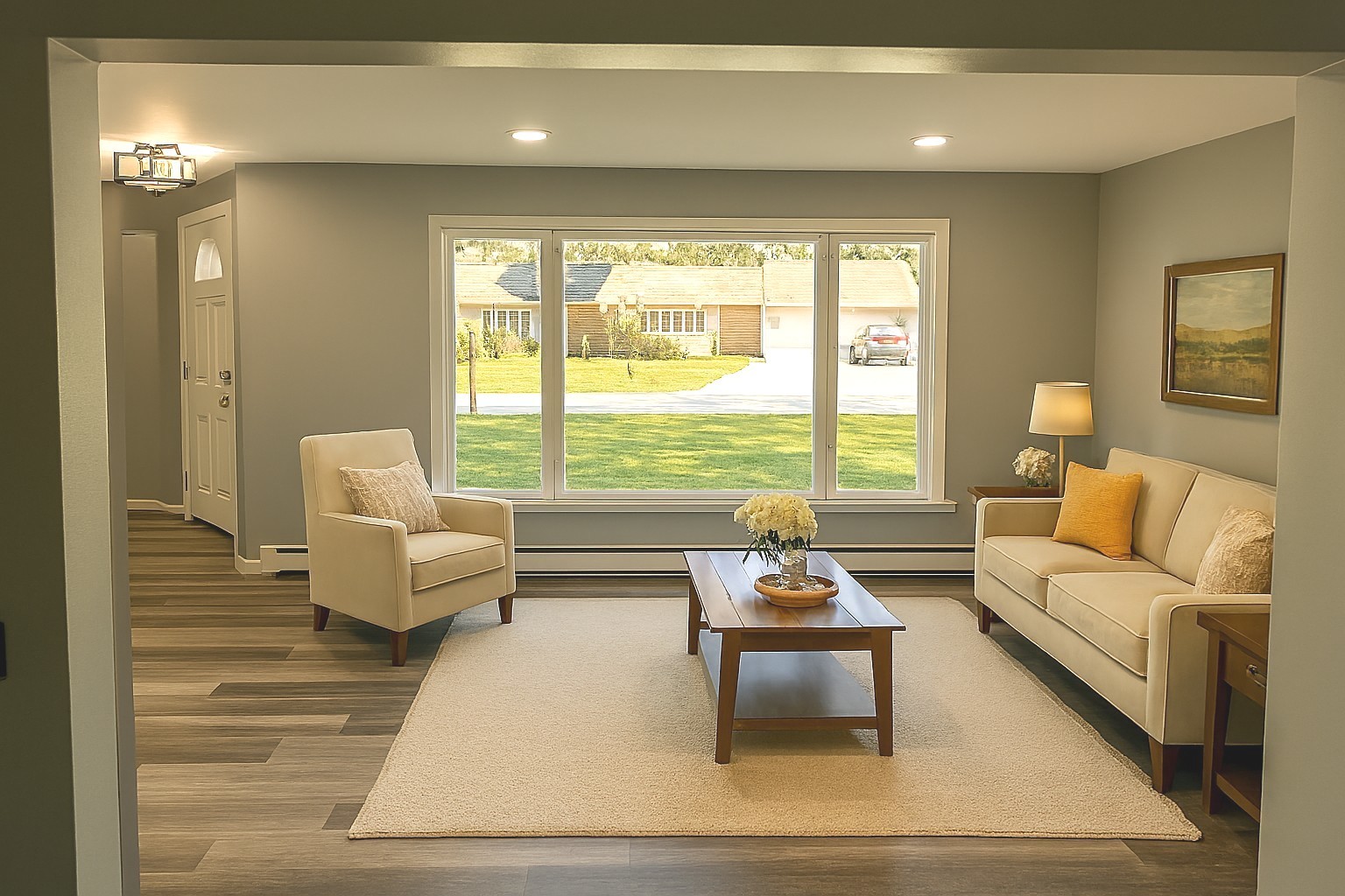 55 Cherry Drive Kankakee, IL 60901 - Photo 6 of 42 a living room with furniture and a large window