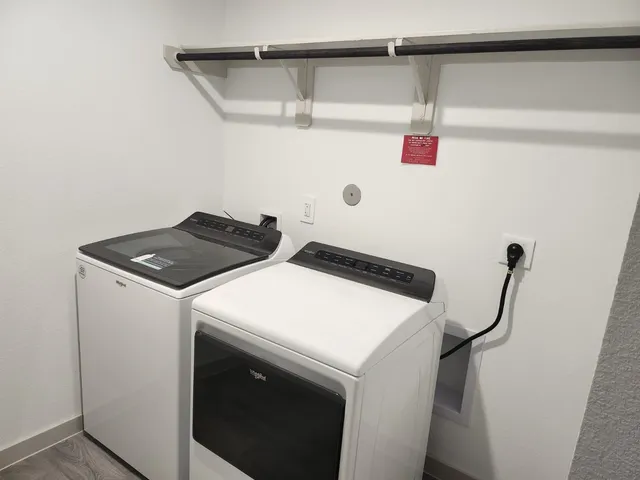 an empty room with closet