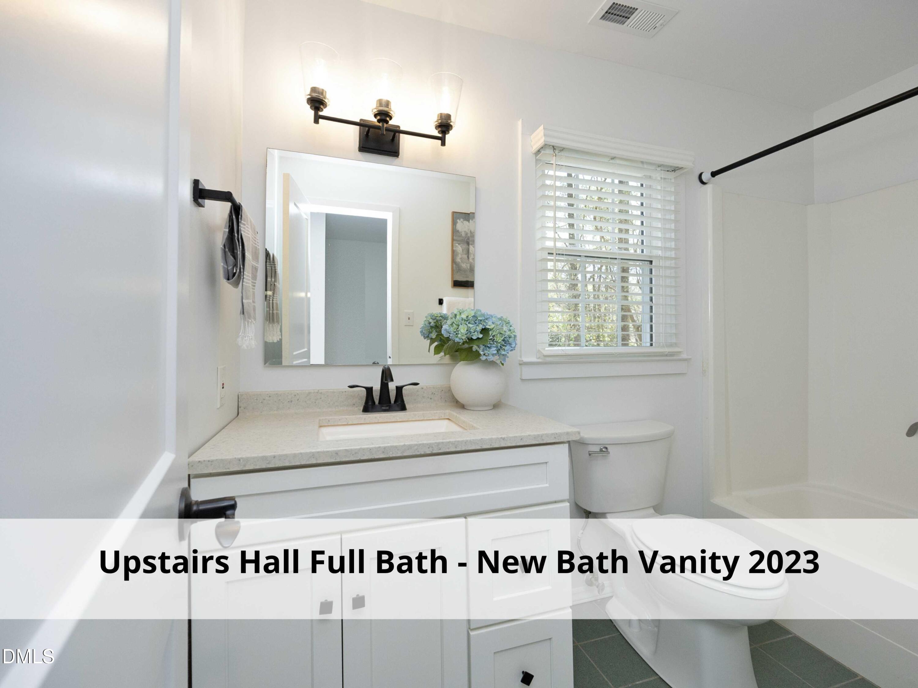 1409 Cotherstone Drive Durham, NC 27712 - Photo 42 of 61 a bathroom with a sink a mirror and a window