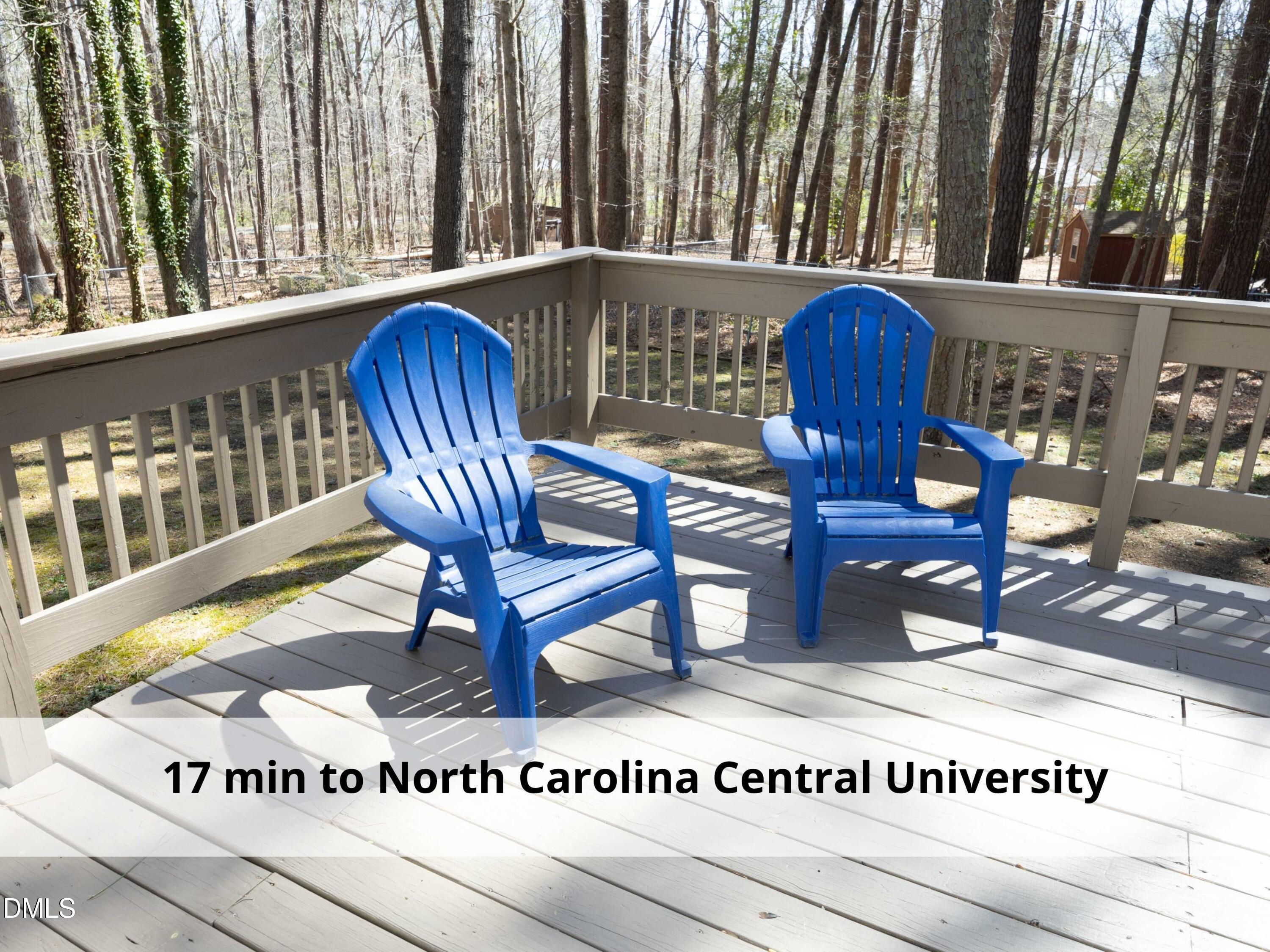 1409 Cotherstone Drive Durham, NC 27712 - Photo 48 of 61 a view of a bench in wooden floor