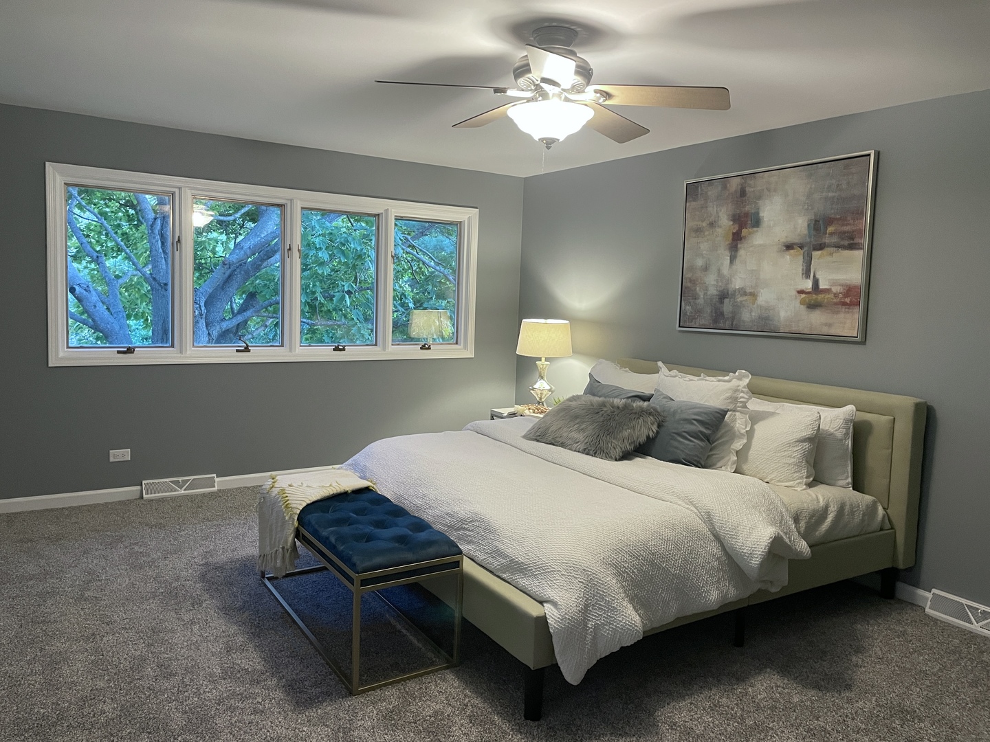 5N430 Oak Road St. Charles, IL 60175 - Photo 25 of 36 a bedroom with a bed and a large window