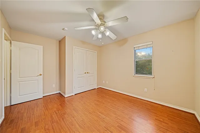 a view of backyard with green space