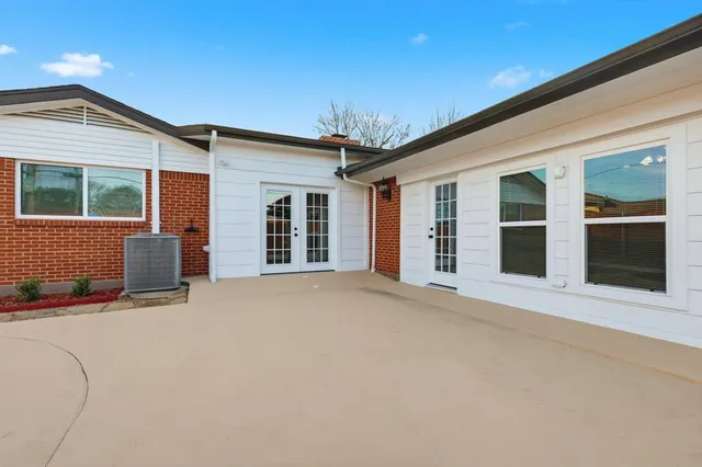 a view of a house with a patio
