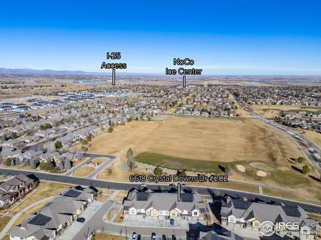 an aerial view of multiple house