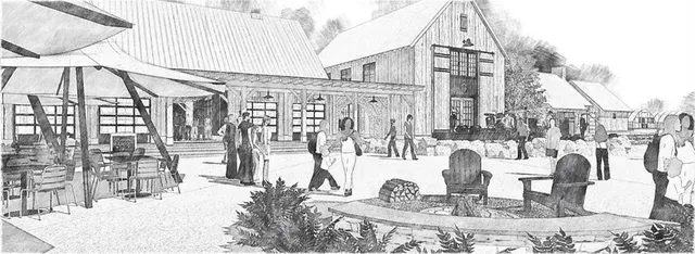 a black and white photo of a painting