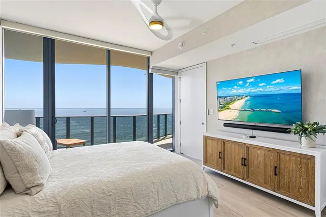 a view of swimming pool from a balcony