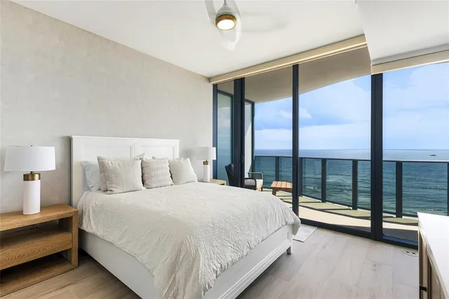 a view of swimming pool from a balcony