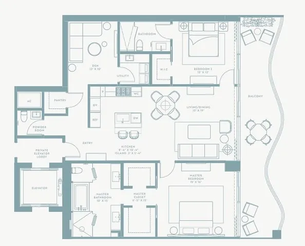 $16,000 | 900 North Ocean Boulevard, Unit 905, Pompano Beach, FL 33062