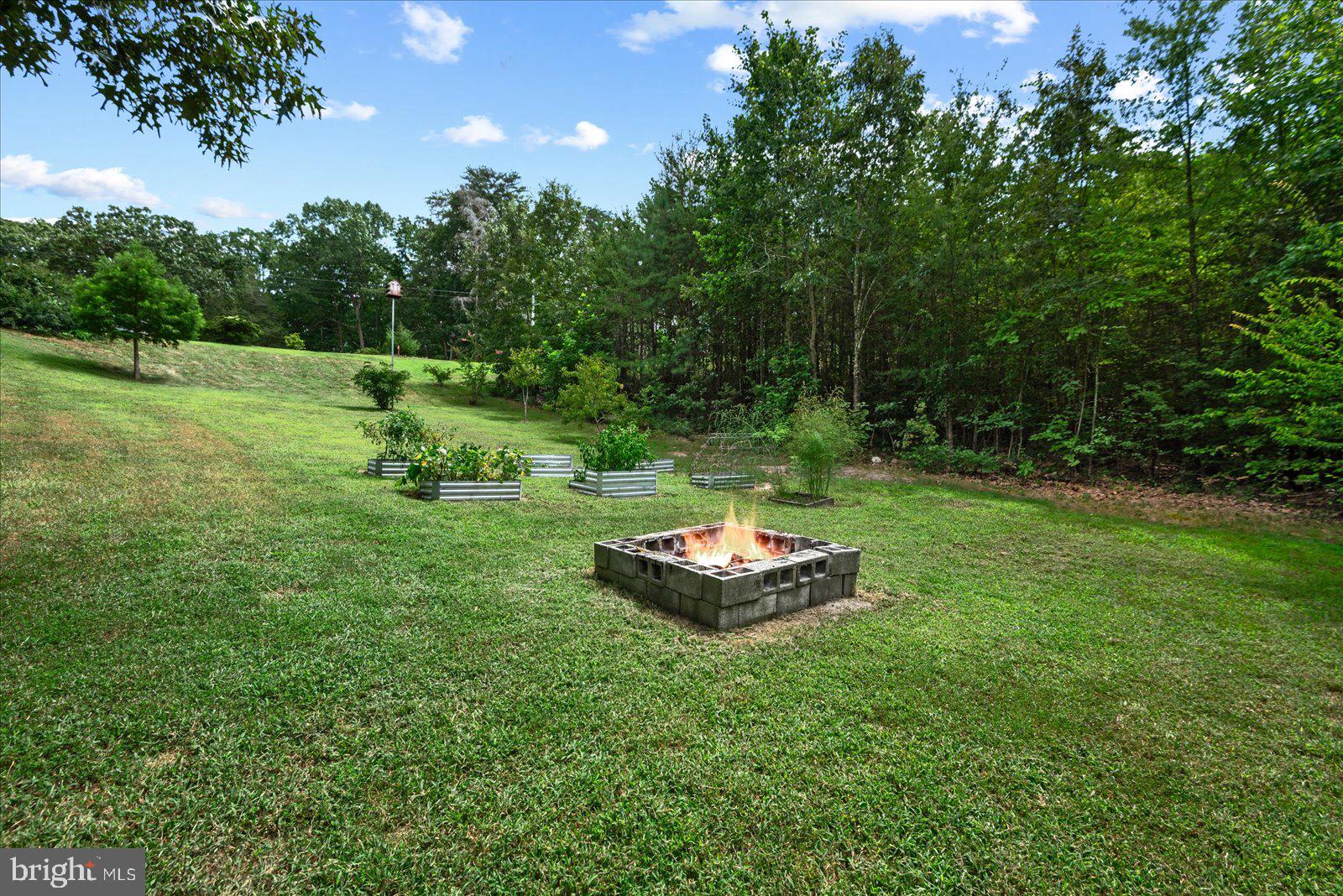 14433 Devils Three Jump Road Milford, VA 22514 - Photo 31 of 34 Back yard with garden and firepit