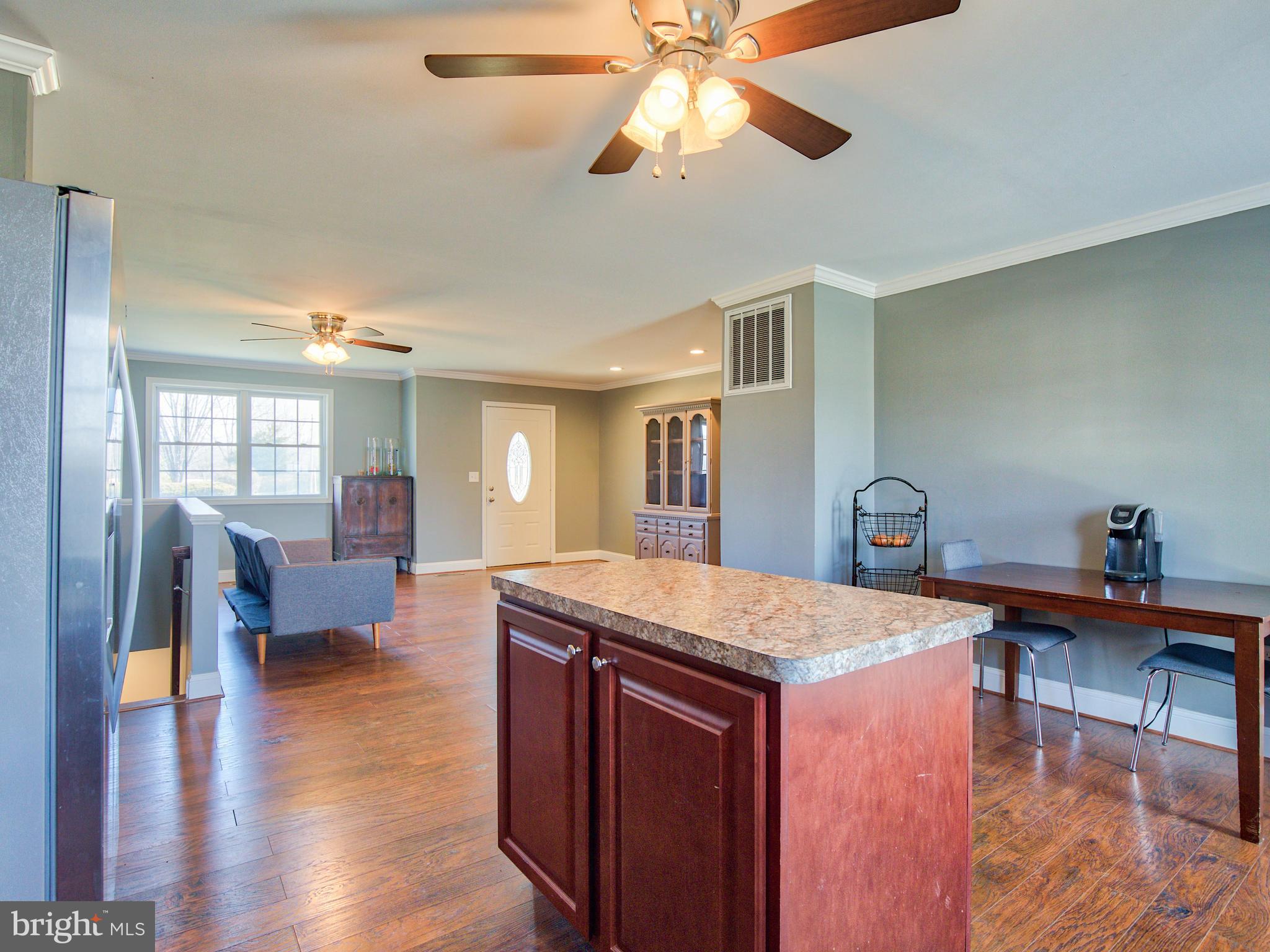 401 Green Spring Road Winchester, VA 22603 - Photo 19 of 60 Island and view of one of the many ceiling fans