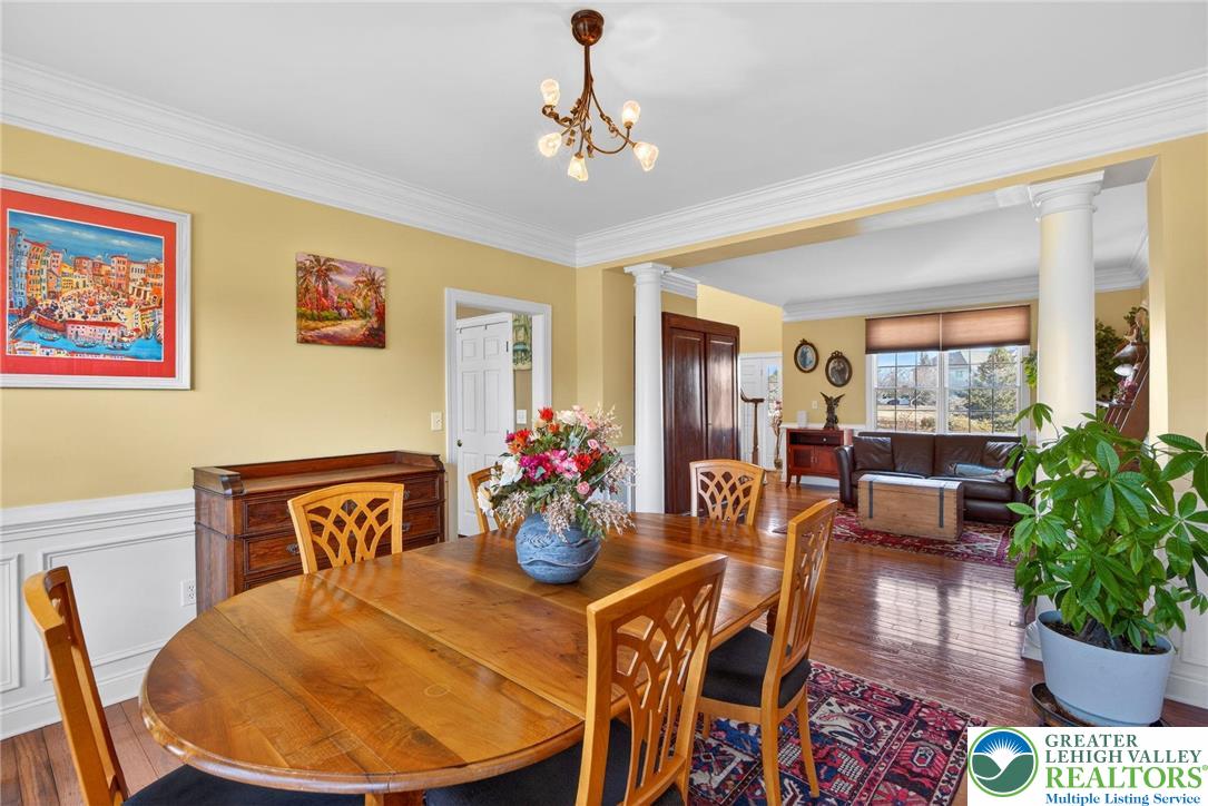 591 Rockbridge Road Nazareth, PA 18064 - Photo 20 of 73 a view of a dining room with furniture window and wooden floor