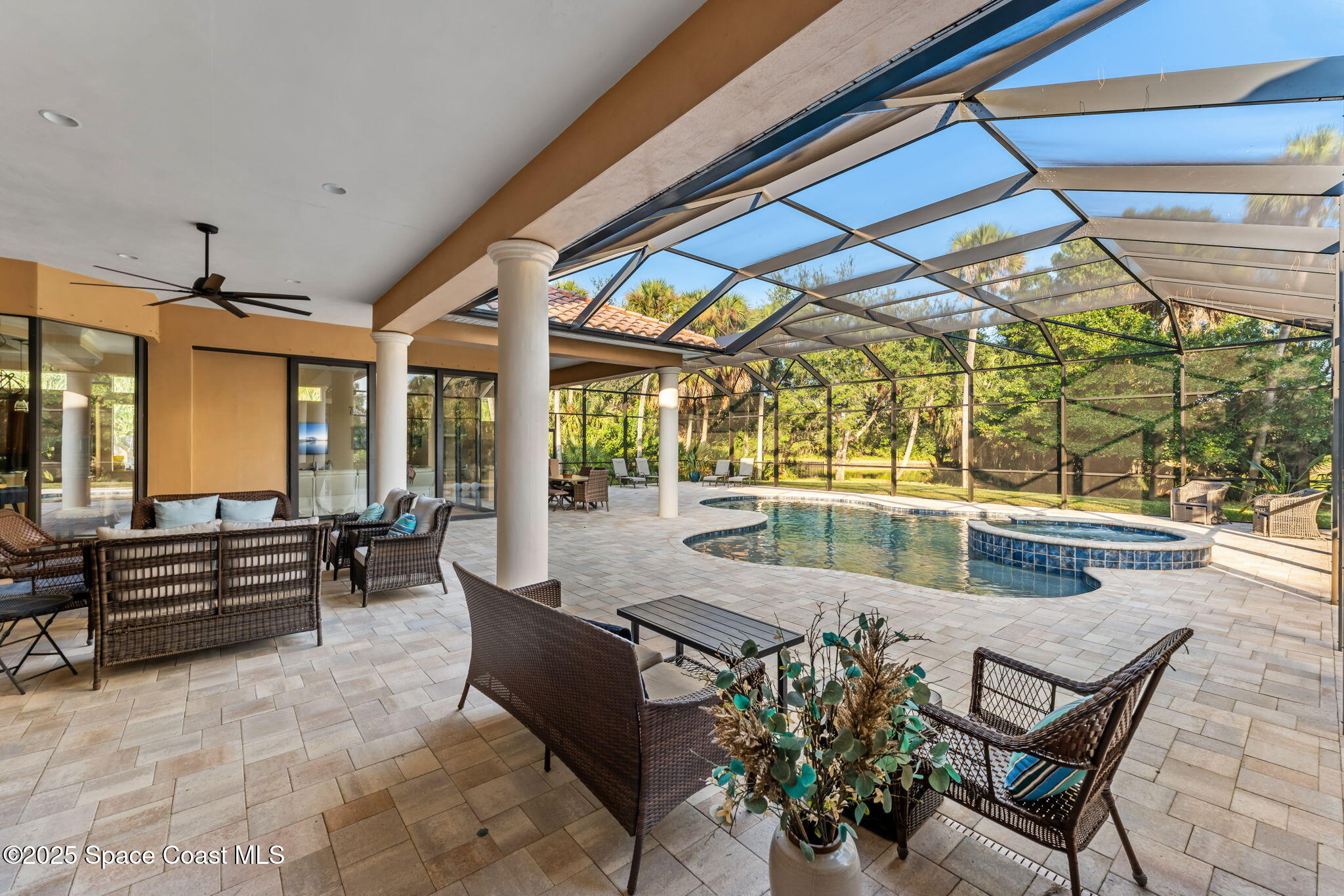 4447 Reseda Way Rockledge, FL 32955 - Photo 55 of 87 a living room with furniture and a potted plant