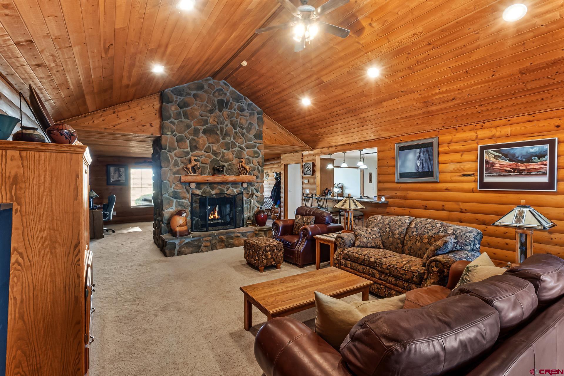19632 E Road Delta, CO 81416 - Photo 8 of 45 a living room with furniture a fireplace and a flat screen tv