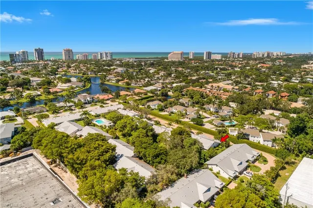 an aerial view of multiple house