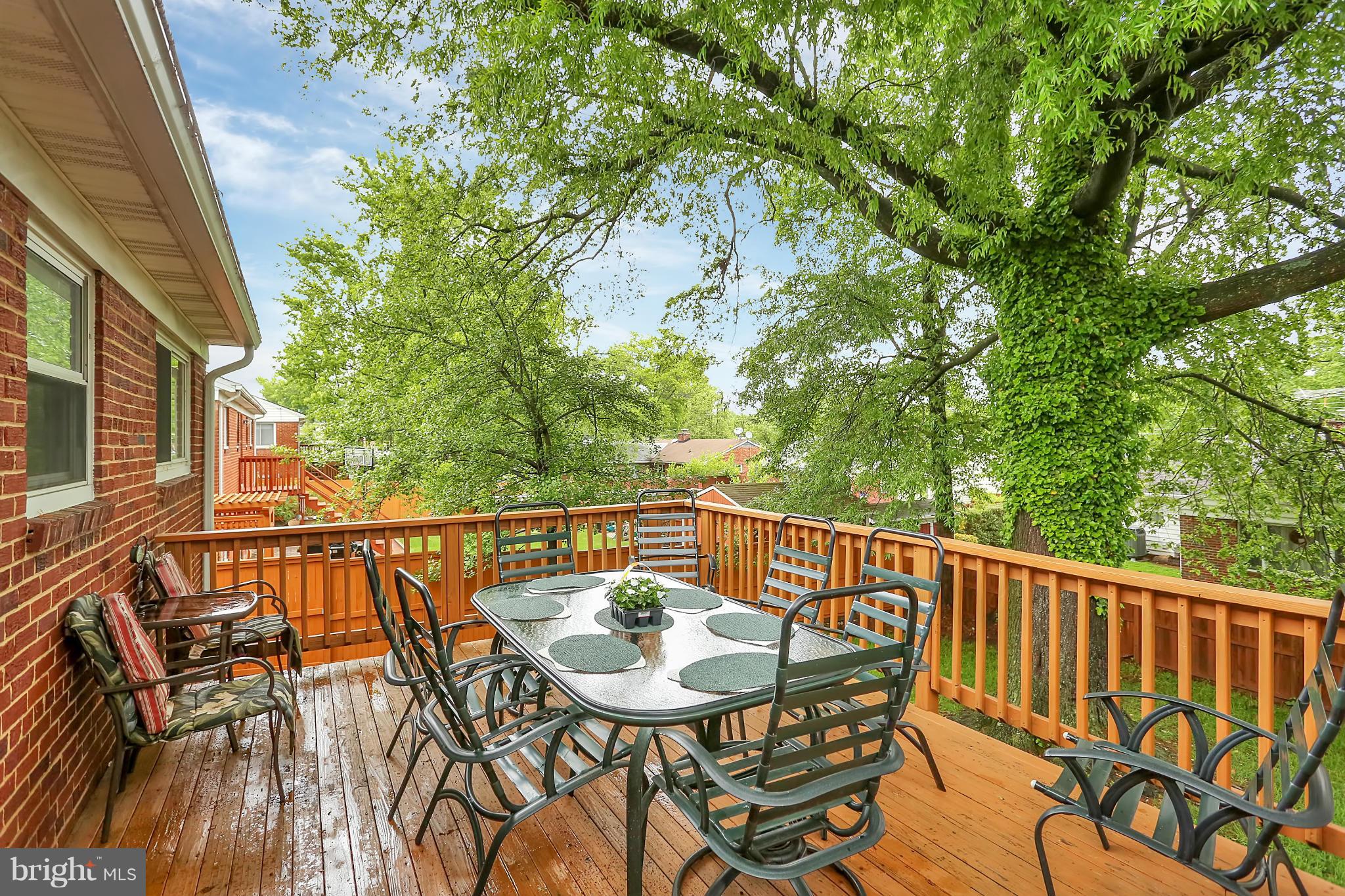 6217 Hanover Avenue Springfield, VA 22150 - Photo 25 of 30 Wood deck overlooks fenced rear yard