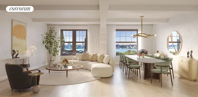 a black and white photo of a living room